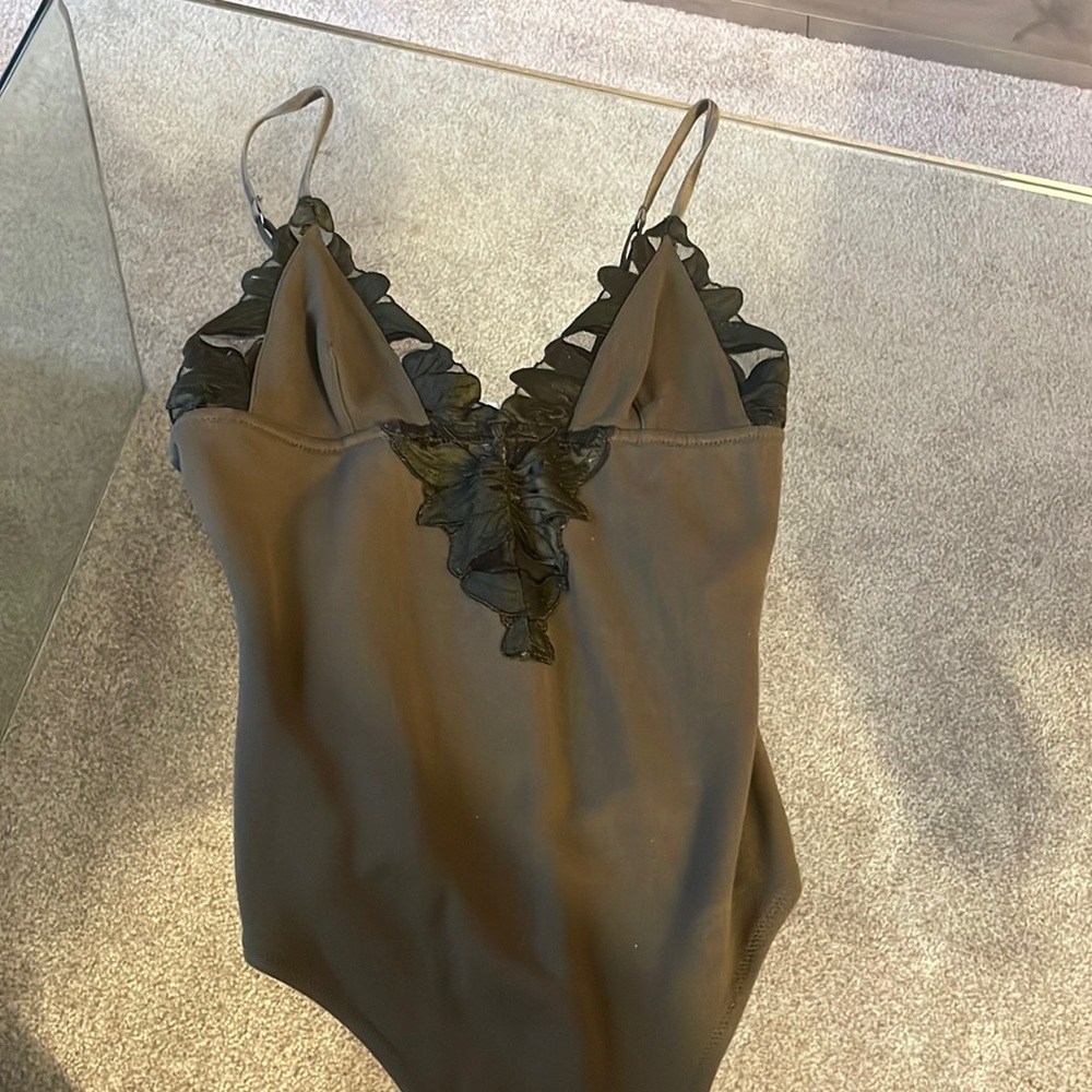 Fluer De Mal olive green bodysuit